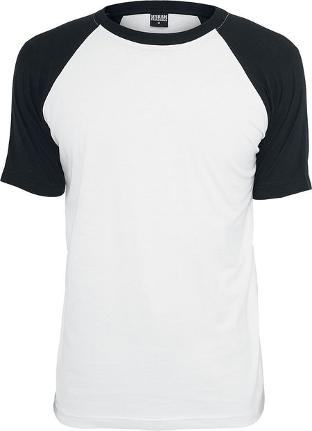T-Shirt Manches courtes  de Urban Classics - T-Shirt Raglan Contrast - S à XXL - pour Homme - blanc/noir - Urban Classics