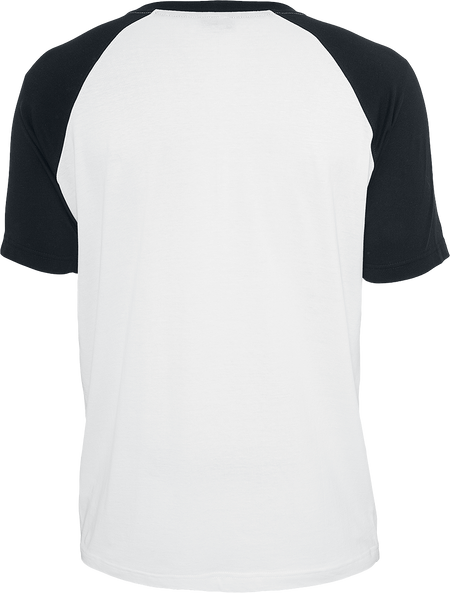 T-Shirt Manches courtes  de Urban Classics - T-Shirt Raglan Contrast - S à XXL - pour Homme - blanc/noir - Urban Classics - View 2