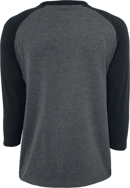 T-shirt manches longues  de Urban Classics - T-Shirt manches 3/4 Raglan - M à 5XL - pour Homme - anthracite/noir - Urban Classics - View 2