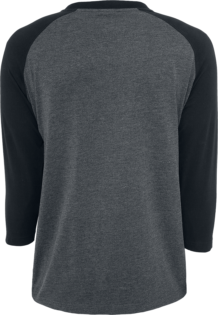 T-shirt manches longues  de Urban Classics - T-Shirt manches 3/4 Raglan - M à 5XL - pour Homme - anthracite/noir - Urban Classics - View 2