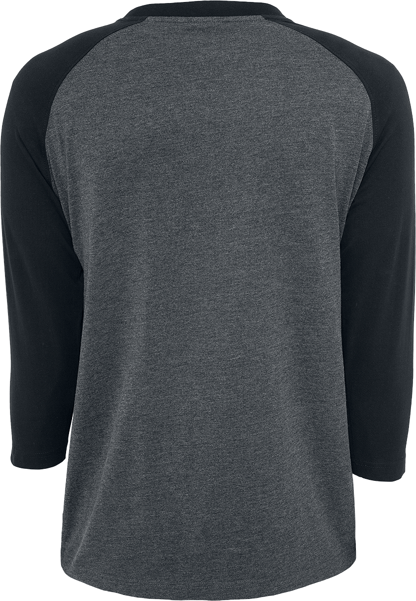 T-shirt manches longues  de Urban Classics - T-Shirt manches 3/4 Raglan - M à 5XL - pour Homme - anthracite/noir - Urban Classics - View 2