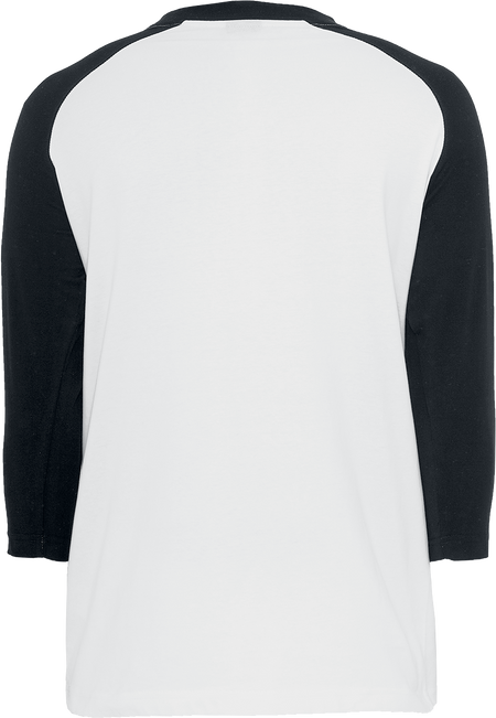 T-shirt manches longues  de Urban Classics - T-Shirt manches 3/4 Raglan - XL à 5XL - pour Homme - blanc/noir - Urban Classics - View 2