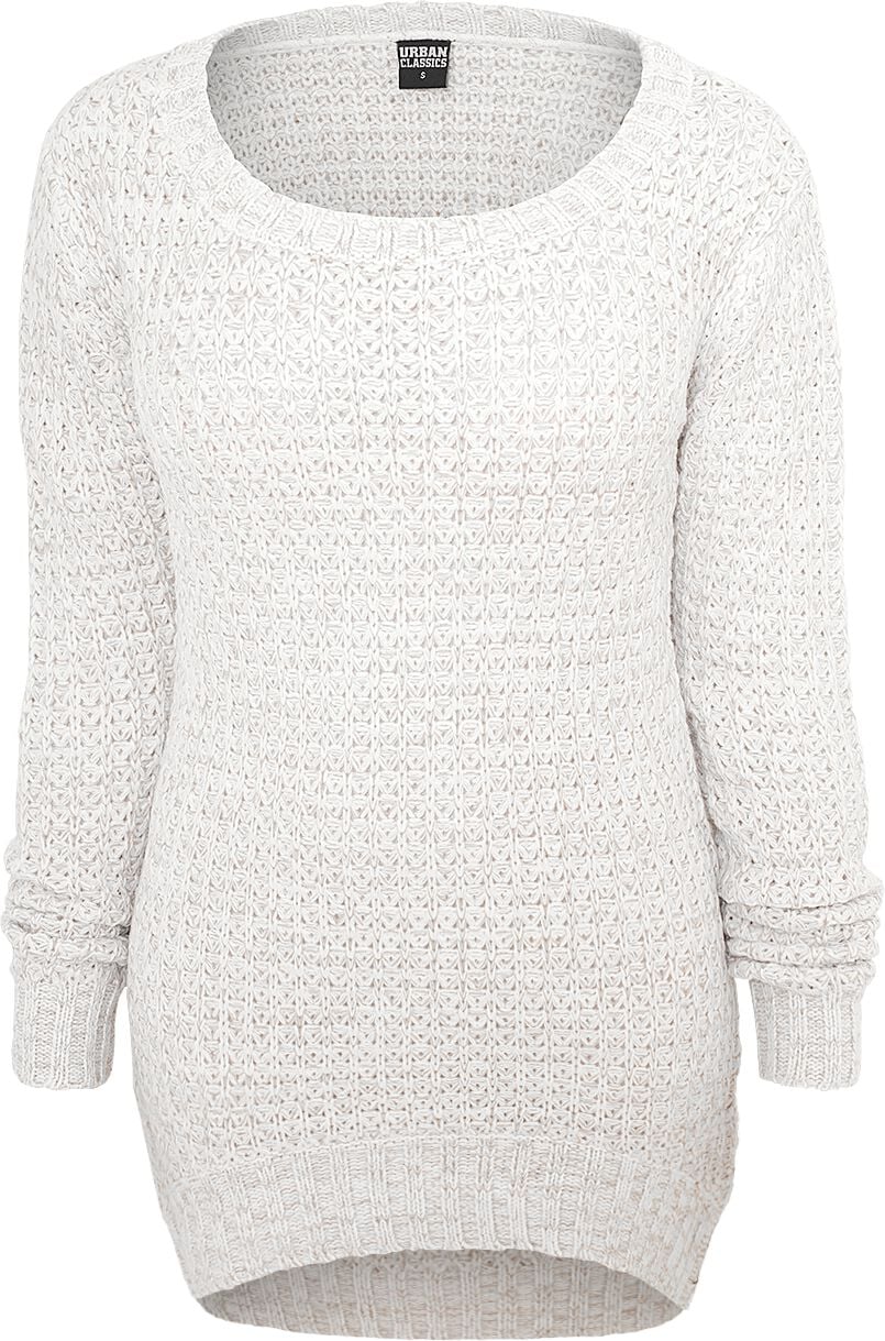 Pull tricoté  de Urban Classics - Ladies Sweat Long Wideneck - XS à XL - pour Femme - blanc cassé - Urban Classics