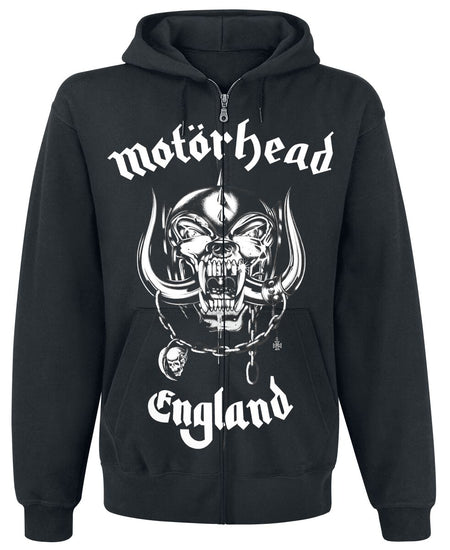 Sweat-shirt zippé à capuche  de Motörhead - England - S à L - pour Homme - noir - Motörhead