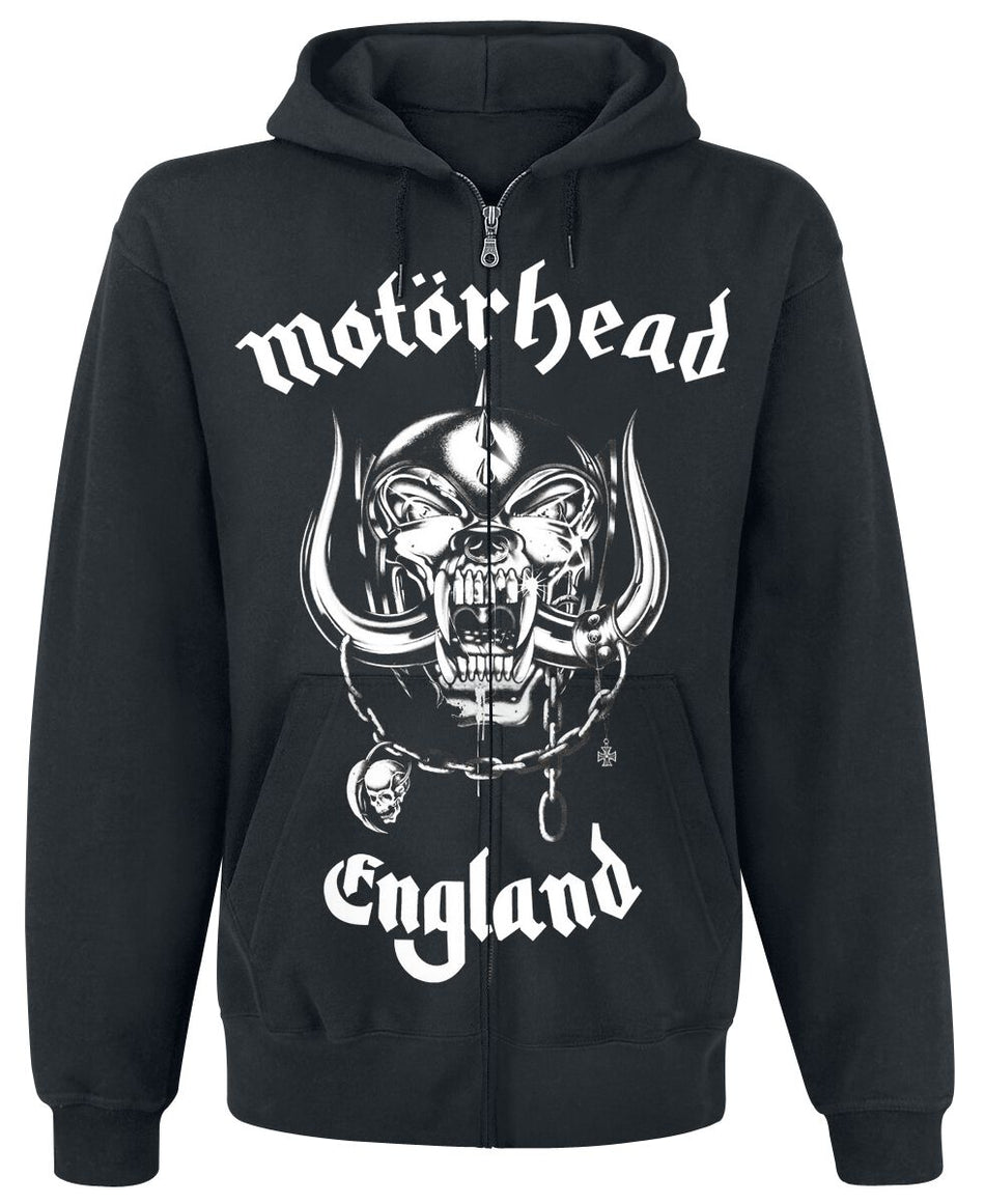 Sweat-shirt zippé à capuche  de Motörhead - England - S à L - pour Homme - noir - Motörhead