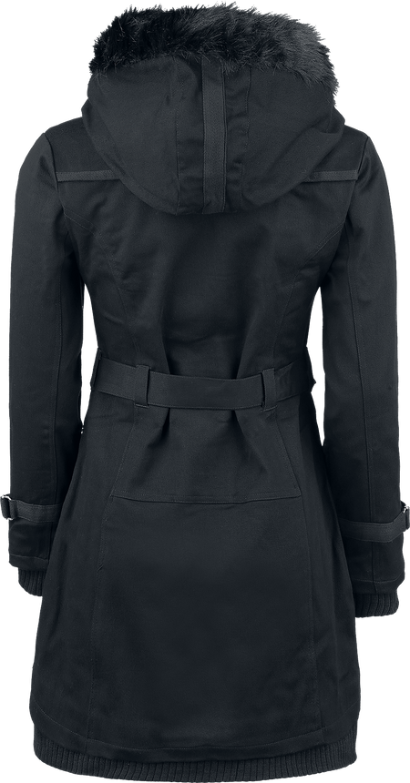 Veste d'hiver Gothic de Gothicana by EMP - Veste Multi-Poches - S à 6XL - pour Femme - noir - Gothicana by EMP - View 2
