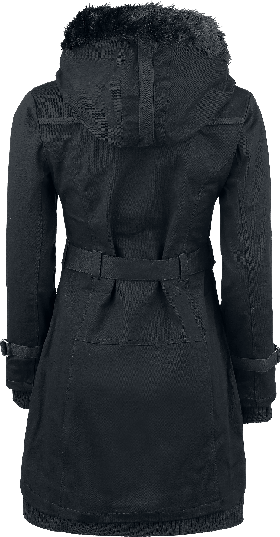 Veste d'hiver Gothic de Gothicana by EMP - Veste Multi-Poches - S à 6XL - pour Femme - noir - Gothicana by EMP - View 2