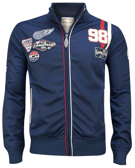 Haut de survêtement Rockabilly de GoodYear - Wellston - S à XL - pour Homme - bleu - Goodyear