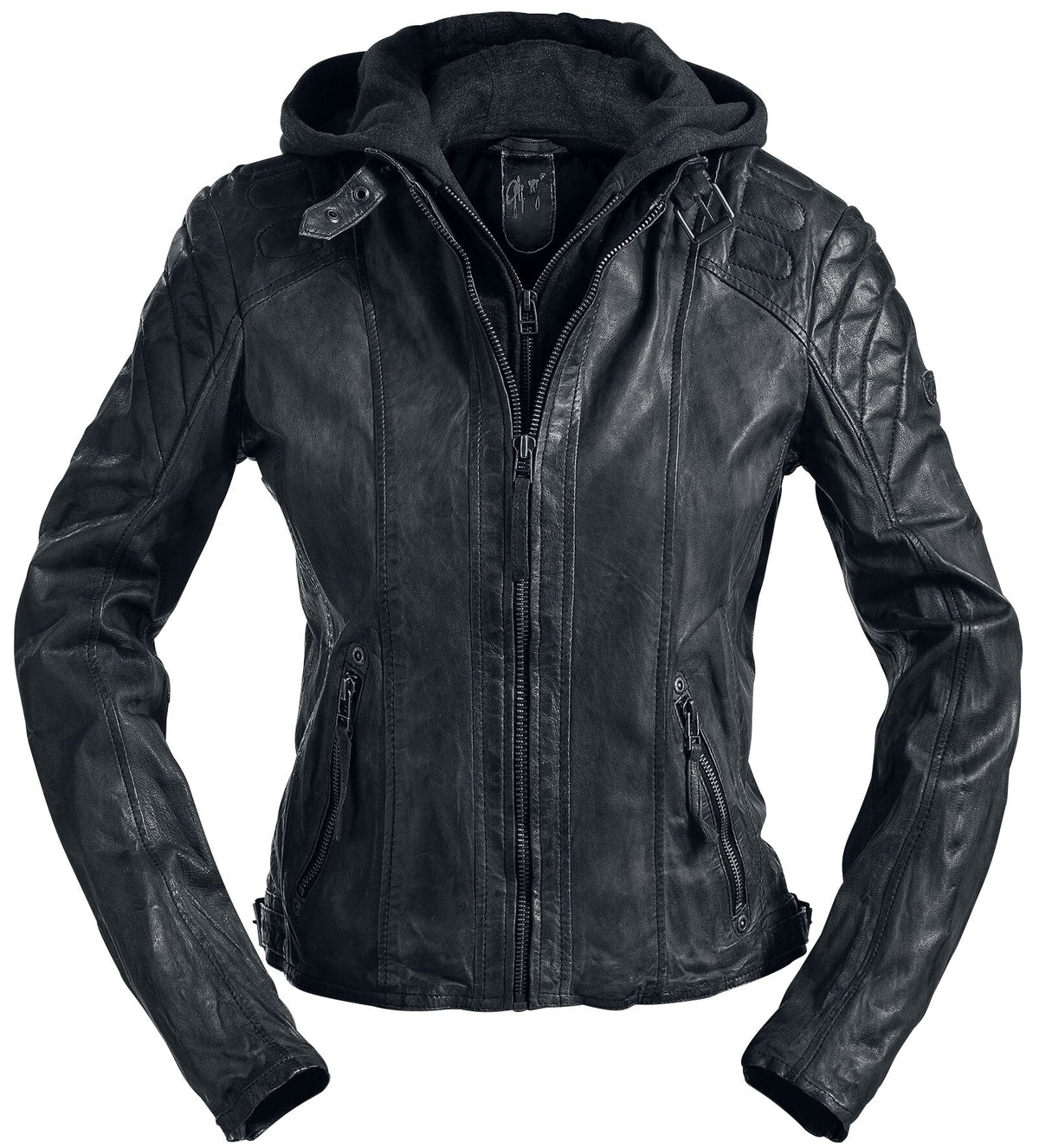 Veste en cuir  de Mauritius - Chasey - S à 6XL - pour Femme - noir - Mauritius