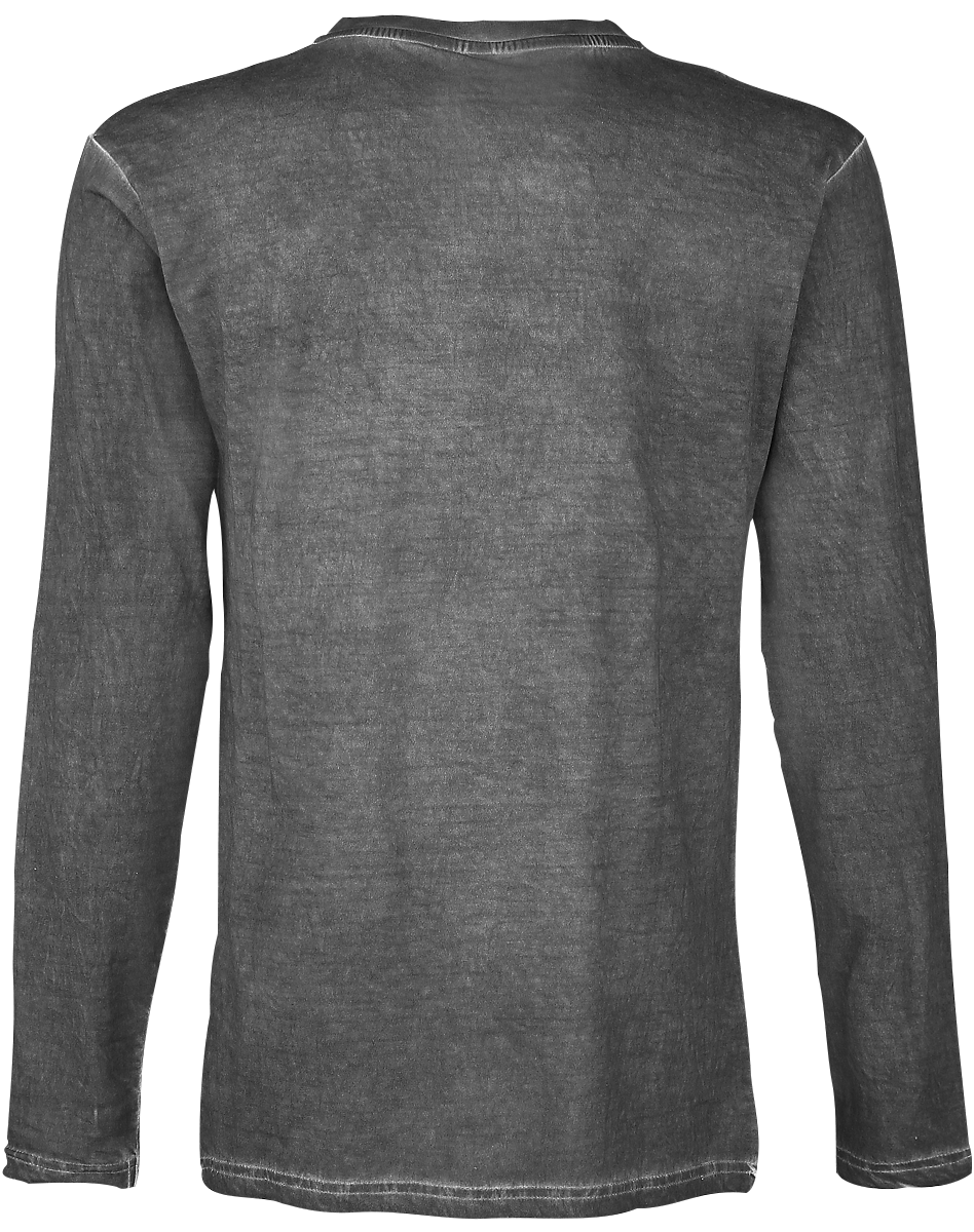 T-shirt manches longues  de RED by EMP - Spray Dye Henley - S à 5XL - pour Homme - gris foncé - RED by EMP - View 2