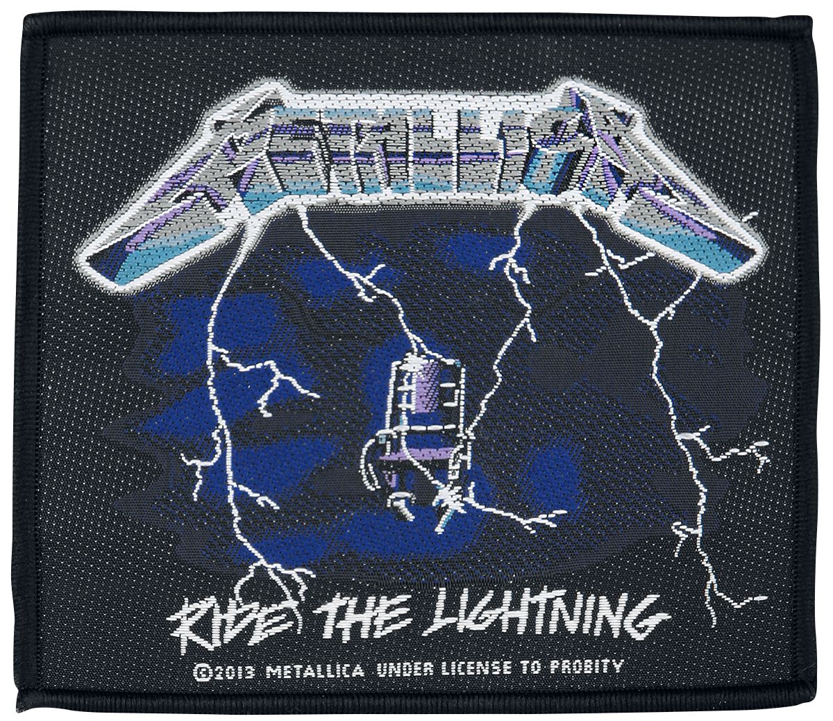 Patch  de Metallica - Ride The Lightning - pour Unisexe - noir/bleu/blanc - metallica