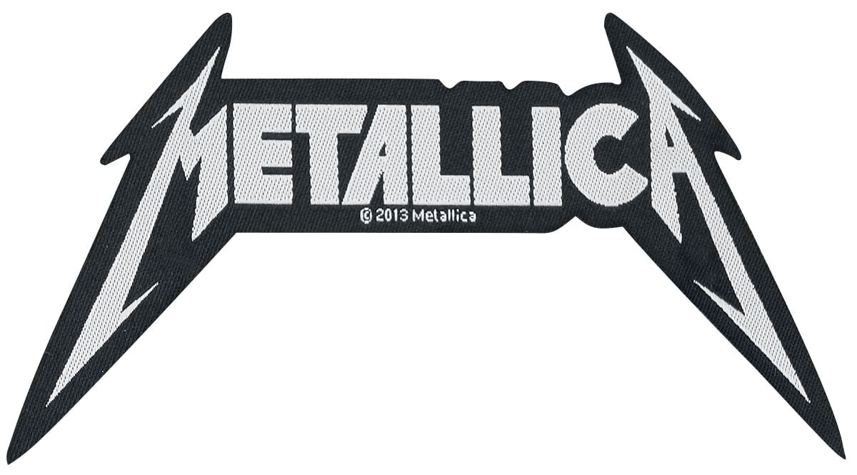 Patch  de Metallica - Shaped Logo - pour Indifférent - noir/blanc - metallica