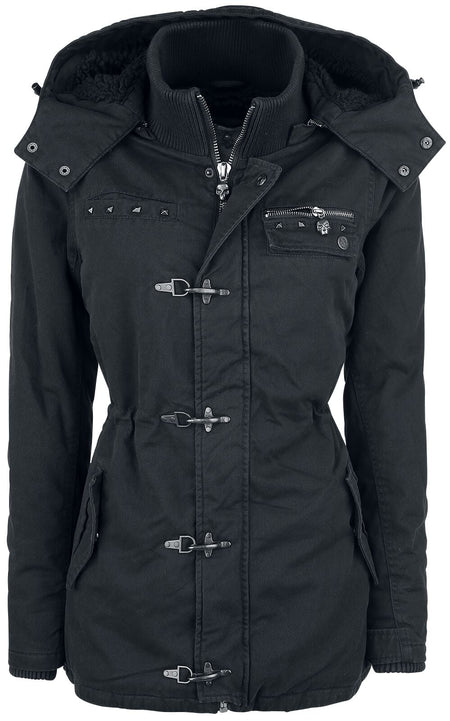 Manteau d'hiver  de Rock Rebel by EMP - She Rules - S à 4XL - pour Femme - noir - Rock Rebel by EMP