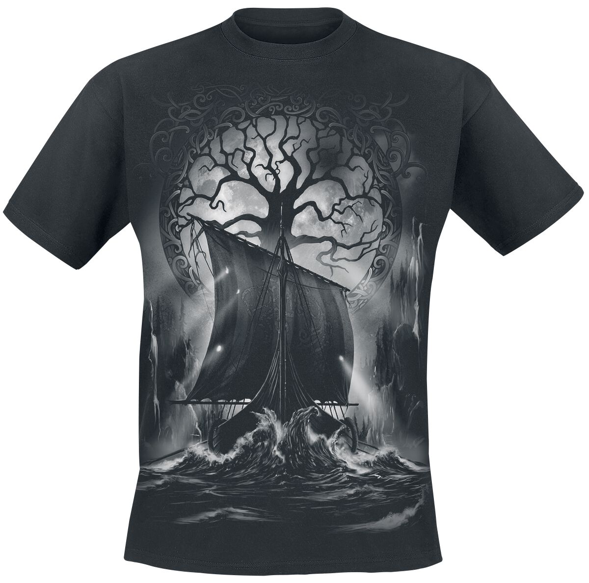 T-Shirt Manches courtes  de Toxic Angel - Naglfar - S à 4XL - pour Homme - noir - Toxic Angel