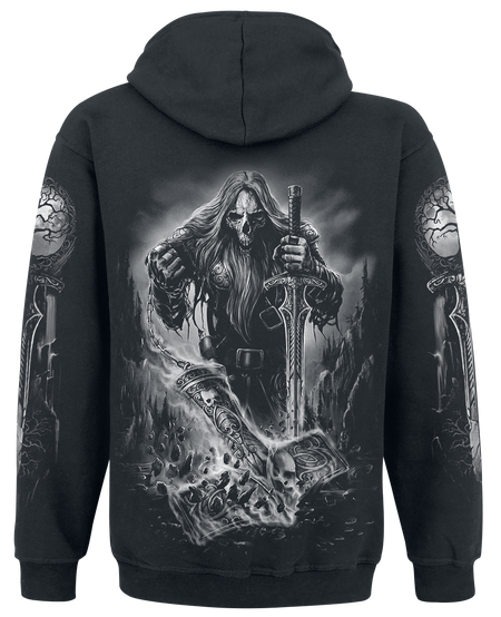 Sweat-shirt zippé à capuche  de Toxic Angel - Naglfar - S à 4XL - pour Homme - noir - Toxic Angel - View 2
