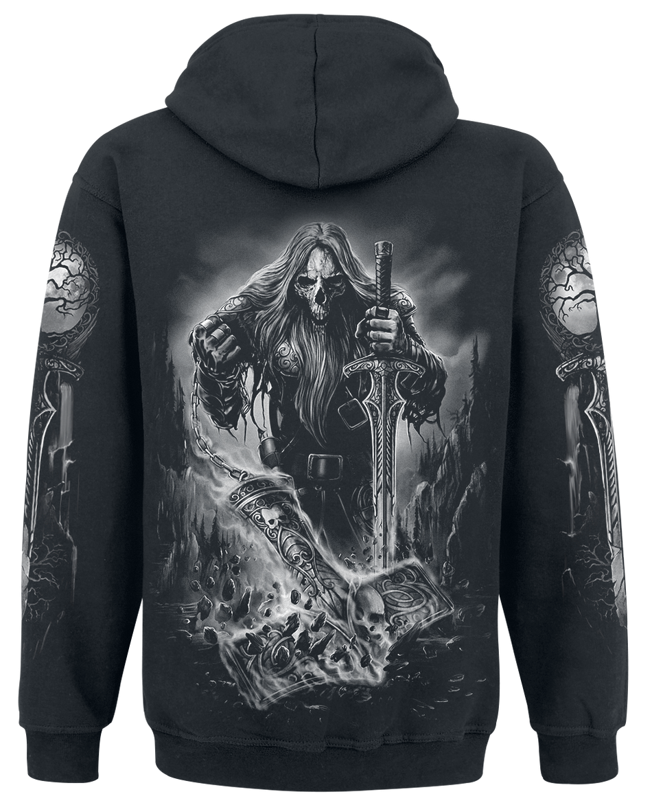 Sweat-shirt zippé à capuche  de Toxic Angel - Naglfar - S à 4XL - pour Homme - noir - Toxic Angel - View 2