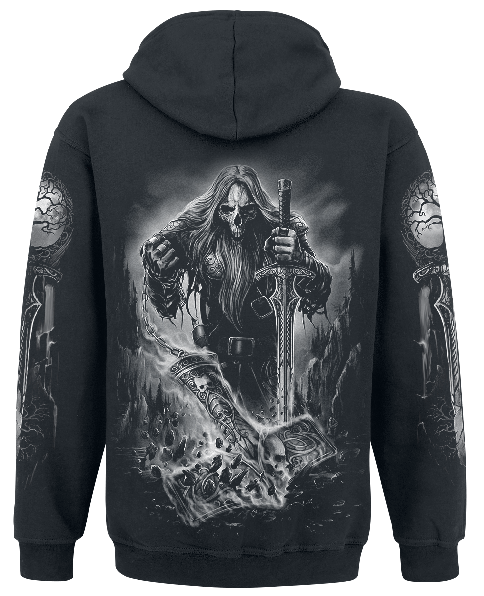 Sweat-shirt zippé à capuche  de Toxic Angel - Naglfar - S à 5XL - pour Homme - noir - Toxic Angel - View 2