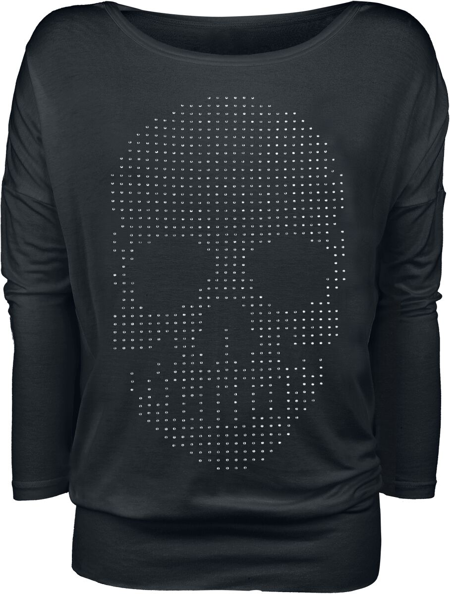 T-shirt manches longues  de Full Volume by EMP - Skull - S à 3XL - pour Femme - noir - Full Volume by EMP