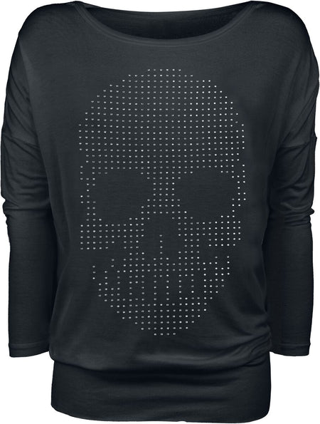 T-shirt manches longues  de Full Volume by EMP - Skull - S à 3XL - pour Femme - noir - Full Volume by EMP