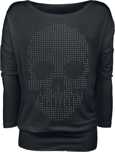 T-shirt manches longues  de Full Volume by EMP - Skull - S à 3XL - pour Femme - noir - Full Volume by EMP