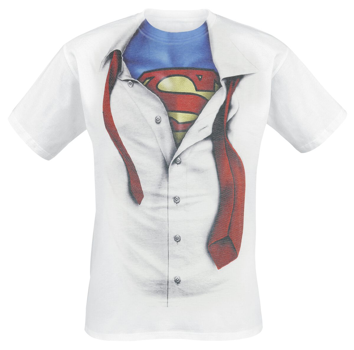 T-Shirt Manches courtes  de Superman - Clark Kent - S à XXL - pour Homme - blanc - Superman
