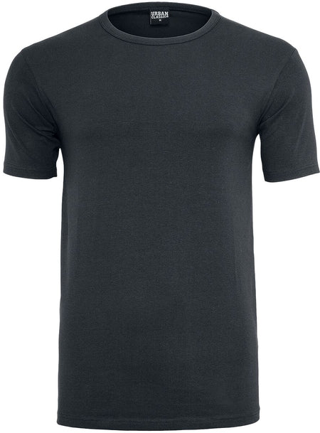 T-Shirt Manches courtes  de Urban Classics - T-shirt moulant en stretch - S à 5XL - pour Homme - noir - Urban Classics