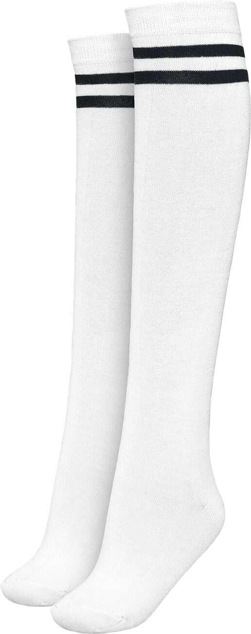Chaussettes montantes  de Urban Classics - EU36-39 à EU 40-42 - pour Femme - blanc/noir - Urban Classics