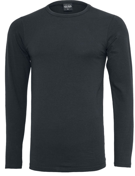 T-shirt manches longues  de Urban Classics - Fitted Stretch - S à XXL - pour Homme - noir - Urban Classics