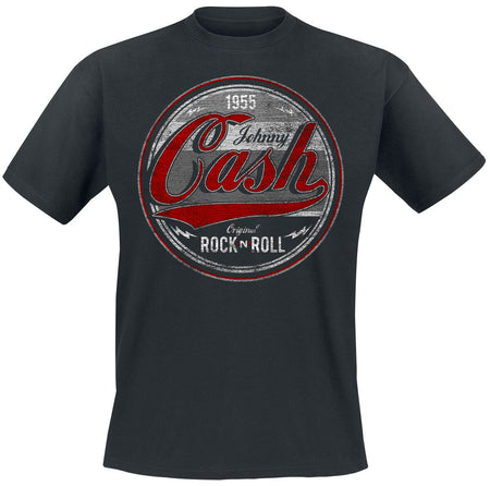 T-Shirt Manches courtes  de Johnny Cash - Original Rock n Roll Red/Grey - S à 4XL - pour Homme - noir - Johnny Cash