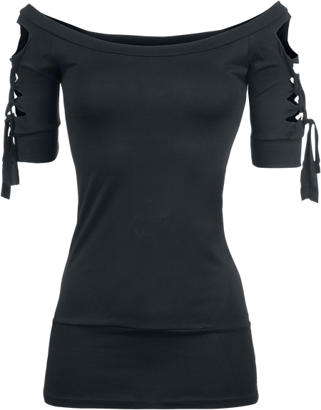 T-Shirt Manches courtes  de Outer Vision - Kork - S à XXL - pour Femme - noir - Outer Vision - View 2