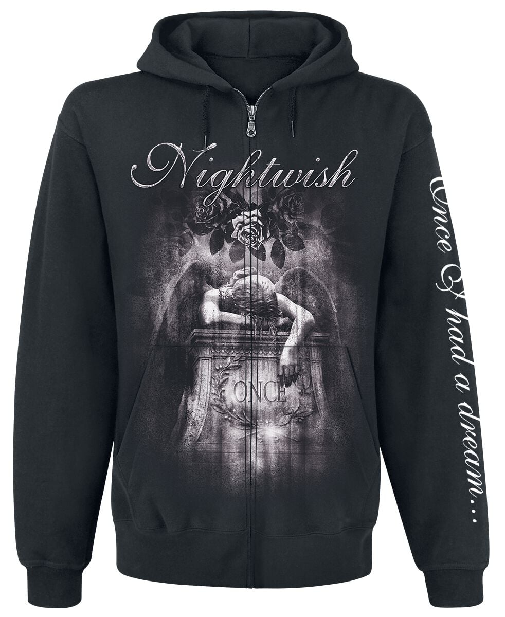 Sweat-shirt zippé à capuche  de Nightwish - Once - 10th Anniversary - S à M - pour Homme - noir - Nightwish
