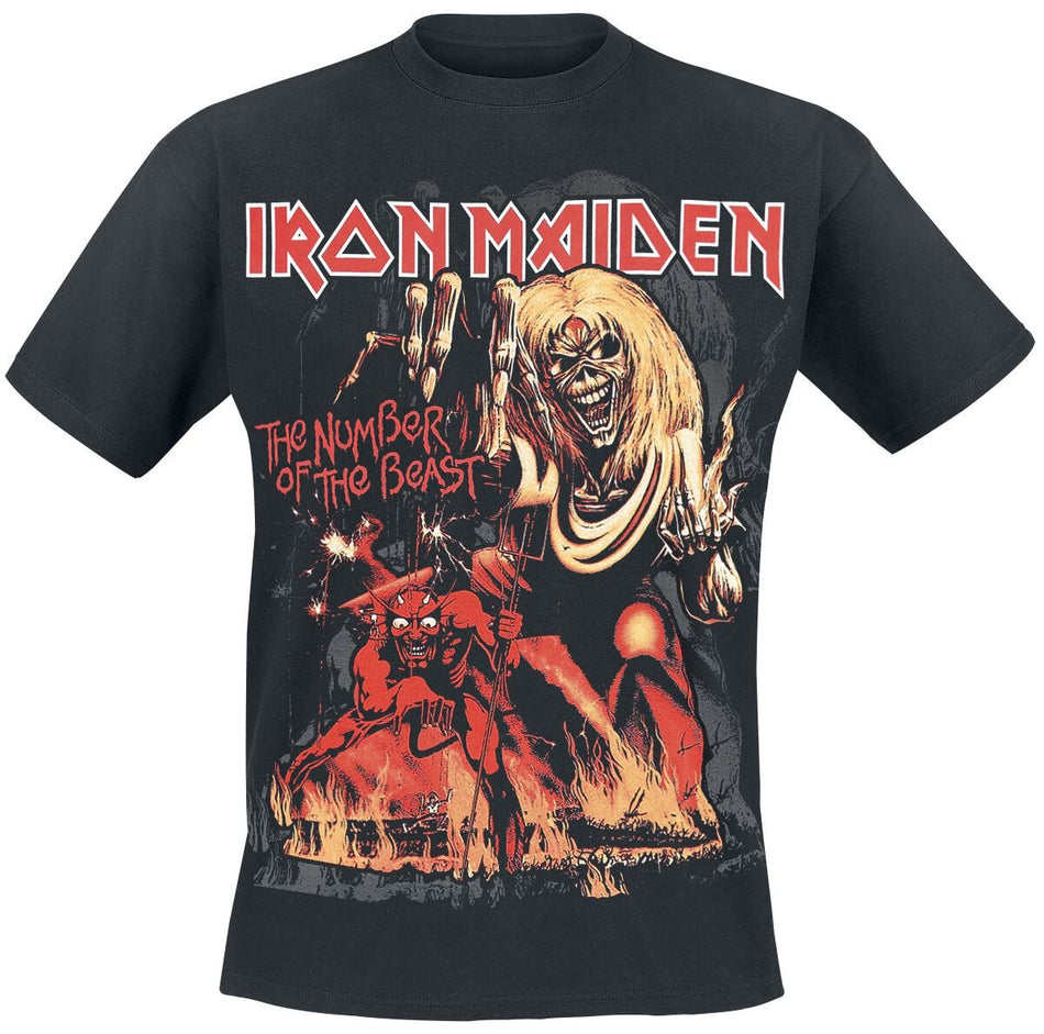 T-Shirt Manches courtes  de Iron Maiden - Number Of The Beast Graphic - S à 5XL - pour Unisexe - noir - Iron Maiden