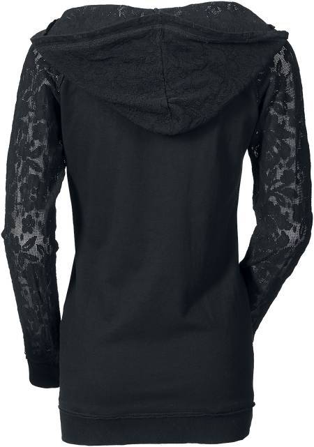Sweat-shirt à capuche Gothic de Gothicana by EMP - Stone Cold - S à M - pour Femme - noir - Gothicana by EMP - View 2