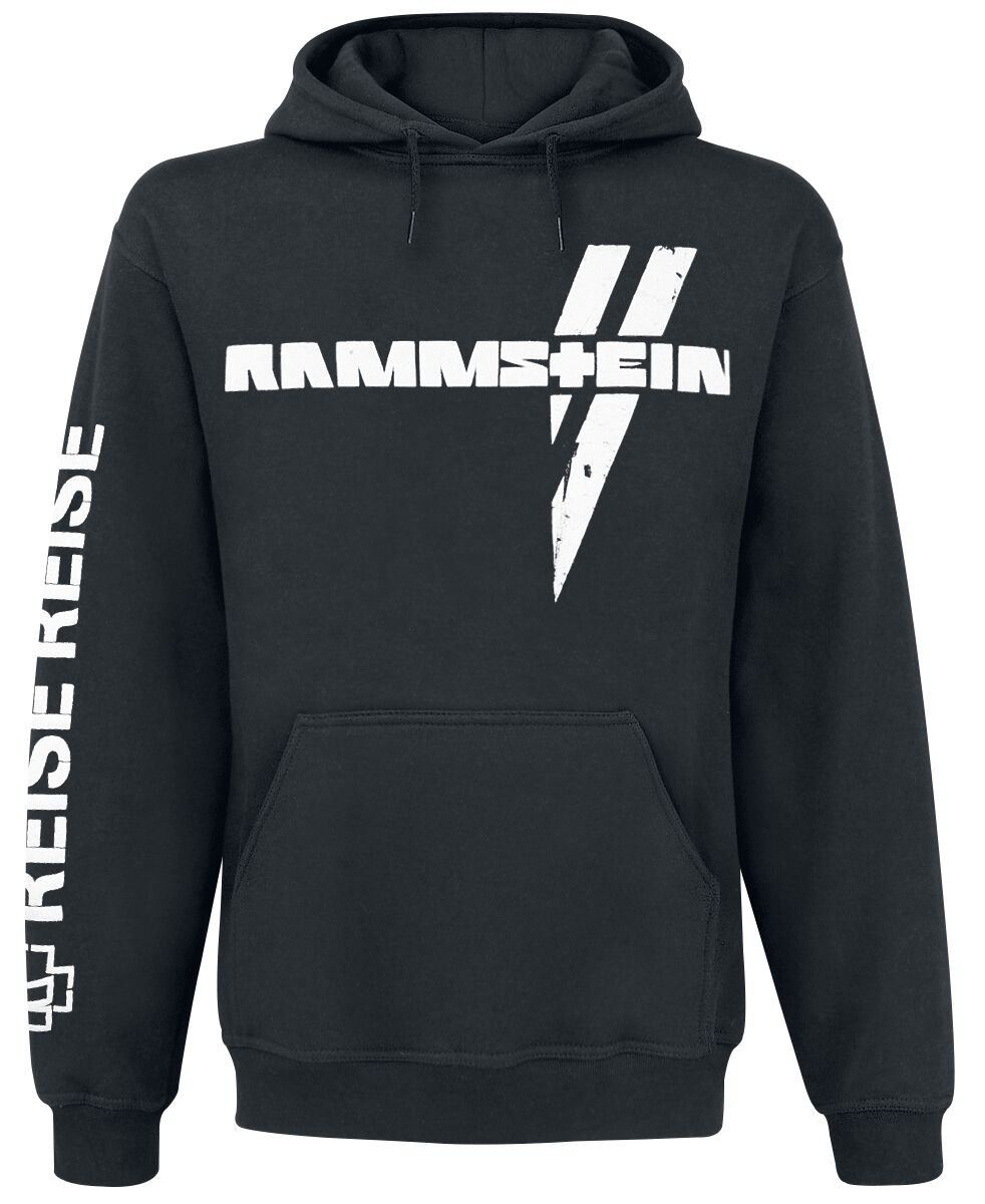 Sweat-shirt à capuche  de Rammstein - Croix Blanche - M à L - pour Homme - noir - Rammstein