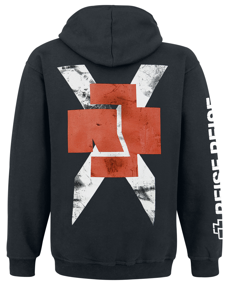 Sweat-shirt à capuche  de Rammstein - Croix Blanche - M à XXL - pour Homme - noir - Rammstein - View 2