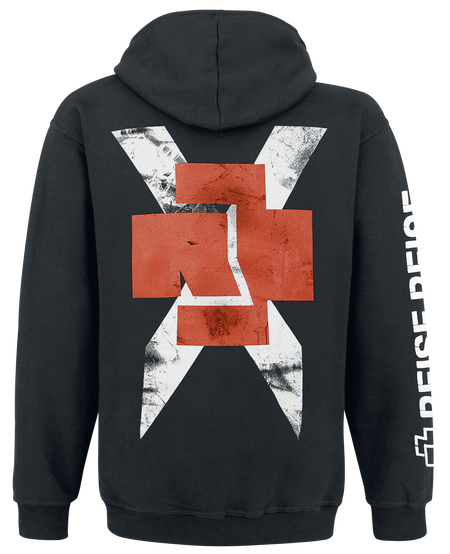 Sweat-shirt à capuche  de Rammstein - Croix Blanche - M à XXL - pour Homme - noir - Rammstein - View 2