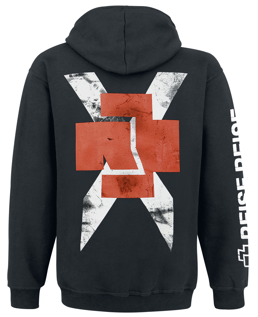 Sweat-shirt à capuche  de Rammstein - Croix Blanche - M à XXL - pour Homme - noir - Rammstein - View 2