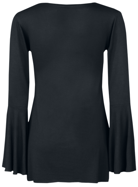 T-shirt manches longues Gothic de Gothicana by EMP - Bat Country - S à 5XL - pour Femme - noir - Gothicana by EMP - View 2