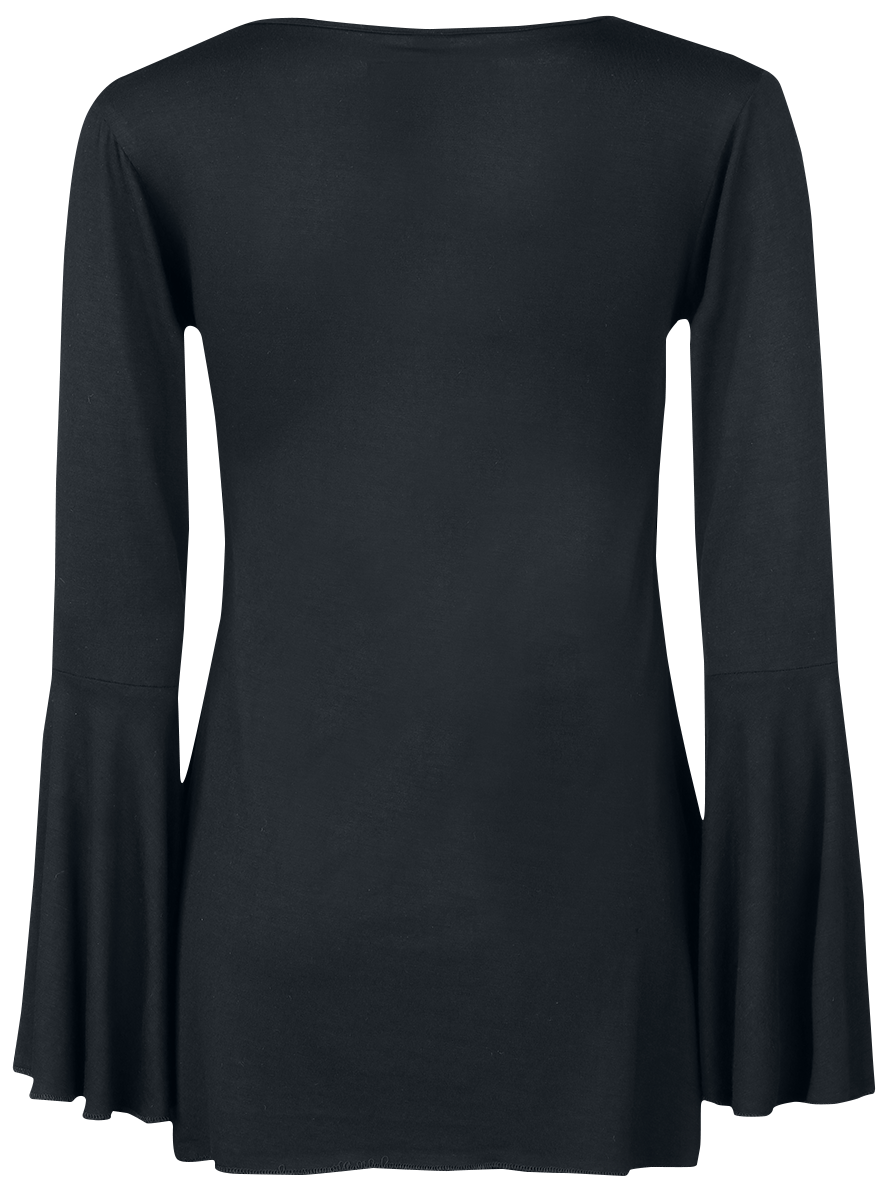 T-shirt manches longues Gothic de Gothicana by EMP - Bat Country - S à 5XL - pour Femme - noir - Gothicana by EMP - View 2