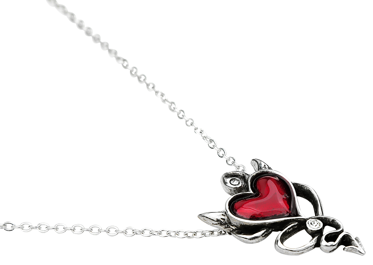 Collier Gothic de Alchemy Gothic - Devil Heart - pour Femme - couleur argent - Alchemy Gothic - View 2