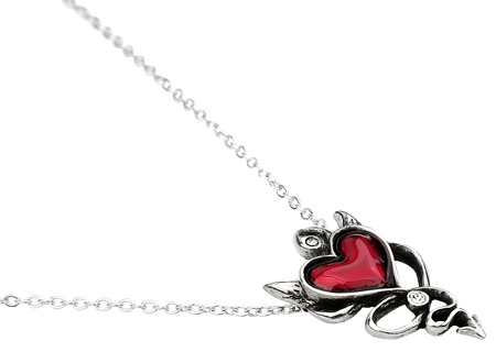 Collier Gothic de Alchemy Gothic - Devil Heart - pour Femme - couleur argent - Alchemy Gothic - View 2