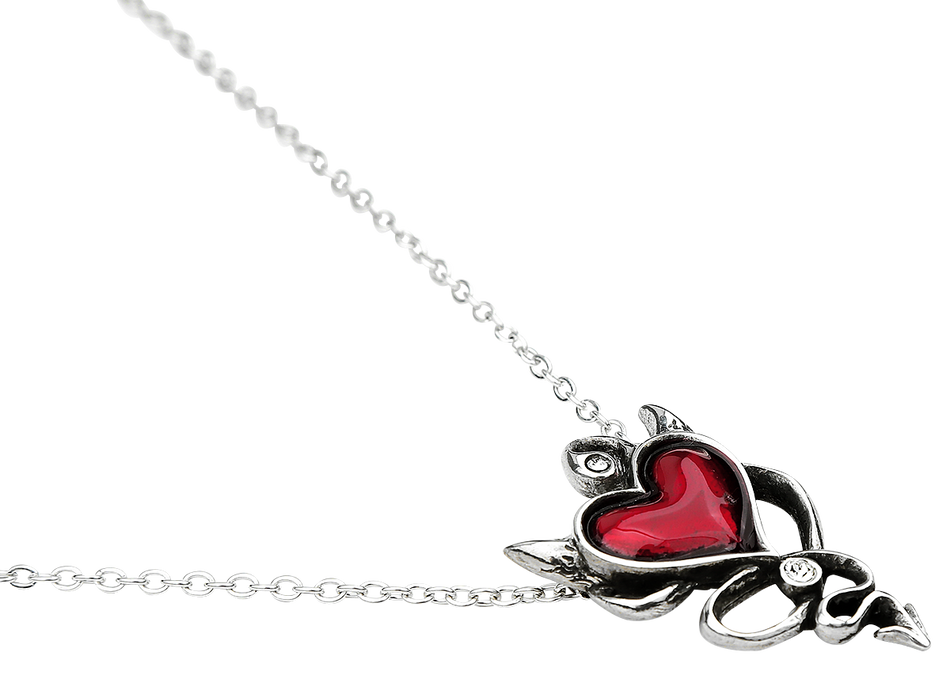 Collier Gothic de Alchemy Gothic - Devil Heart - pour Femme - couleur argent - Alchemy Gothic - View 2