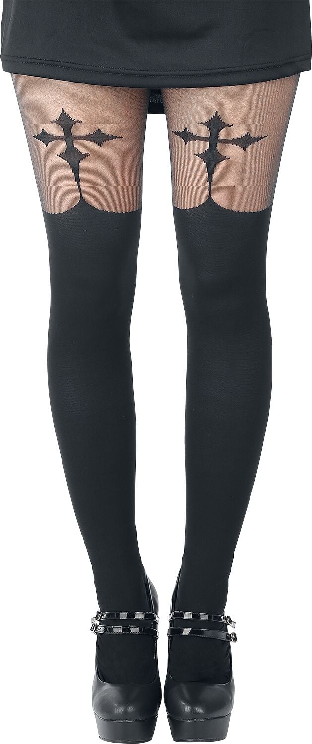 Collant Gothic de Pamela Mann - Bas Croix Gothique - Standard - pour Femme - noir - Pamela Mann