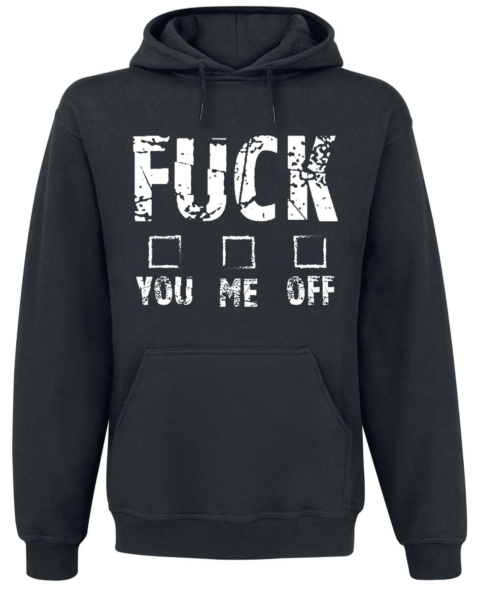Sweat-shirt à capuche Fun de Slogans - You Me Off - S à 5XL - pour Homme - noir - Slogans