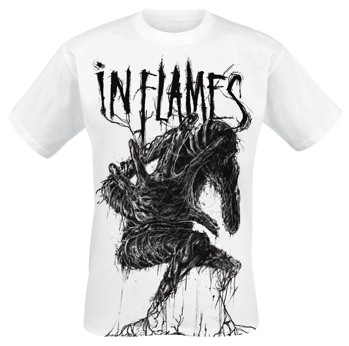 T-Shirt Manches courtes  de In Flames - Big Creature - S à XXL - pour Homme - blanc - In Flames