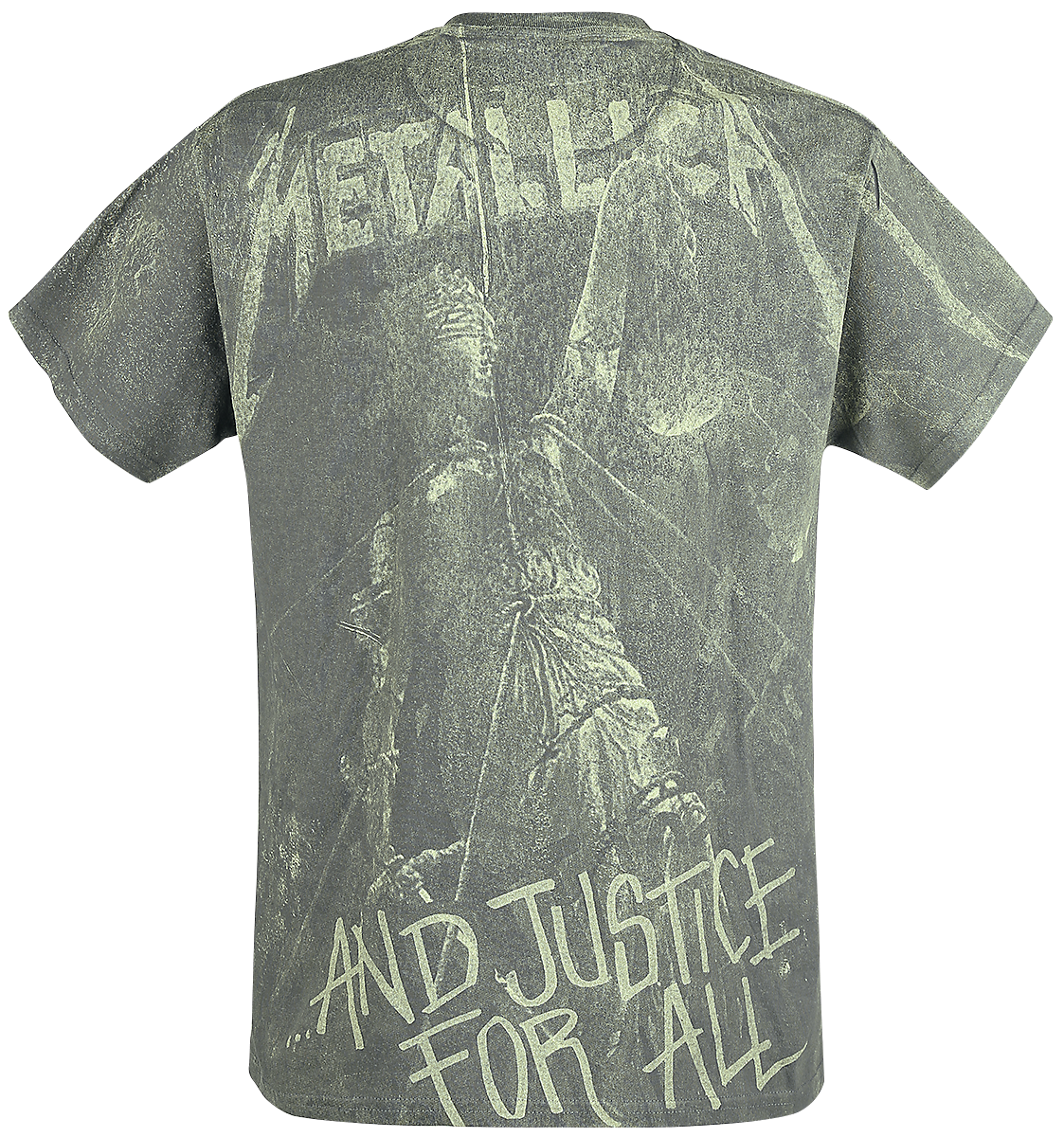T-Shirt Manches courtes  de Metallica - ... And Justice For All - Neon Backdrop - S à XXL - pour Homme - anthracite - metallica - View 2