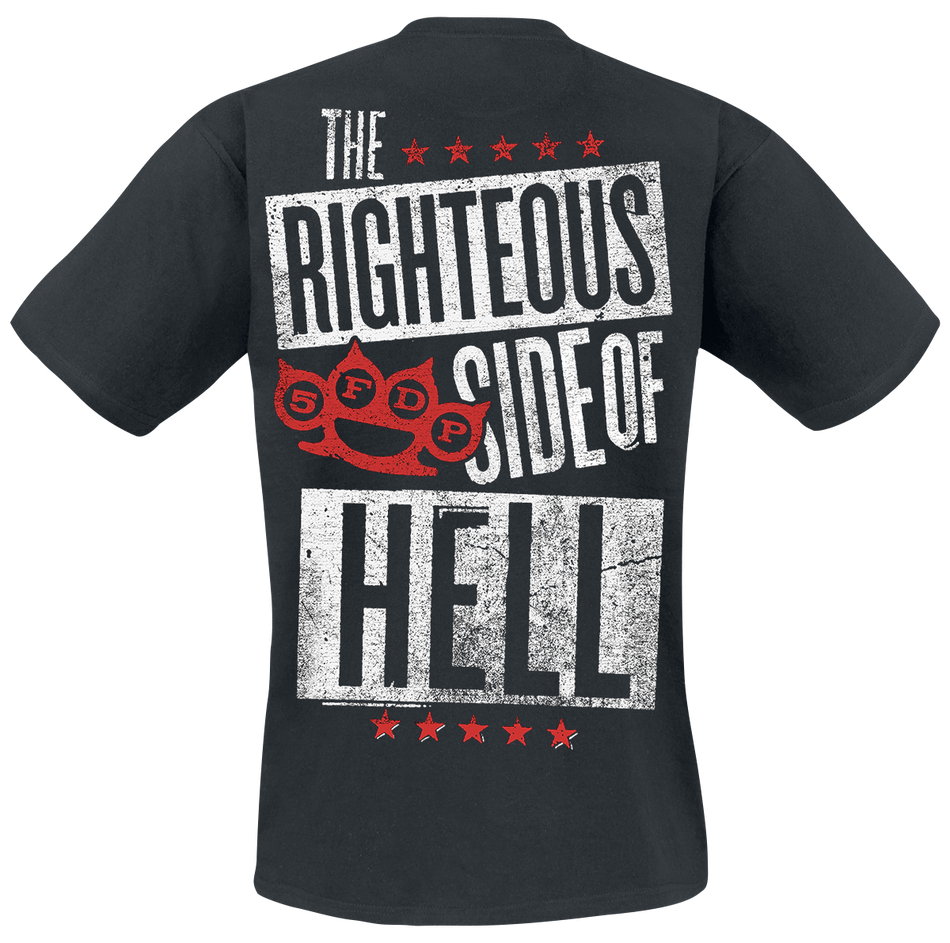 T-Shirt Manches courtes  de Five Finger Death Punch - The Wrong Side Of Heaven - The Righteous Side Of Hell - S à XXL - pour Homme - noir - Five Finger Death Punch - View 2