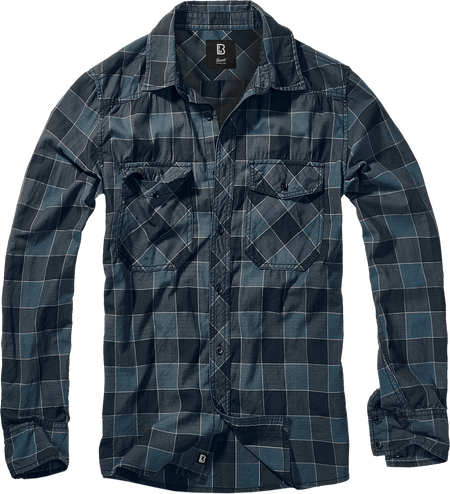 Chemise manches longues  de Brandit - Chemise À Carreaux - S à XXL - pour Homme - bleu/gris/noir - Brandit - View 2