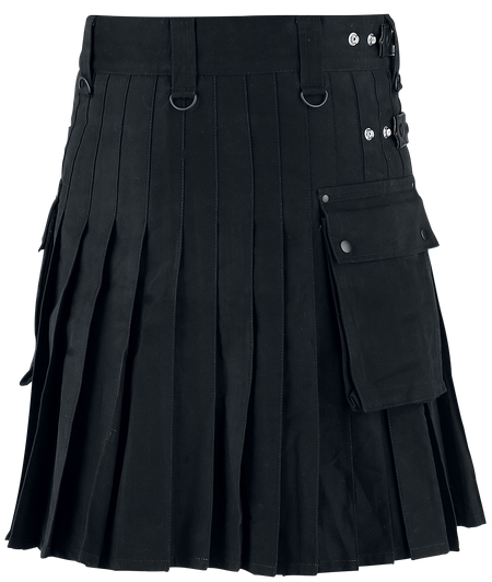 Jupe mi-longue Gothic de Black Premium by EMP - Kilt - S à 3XL - pour Homme - noir - Black Premium by EMP - View 2