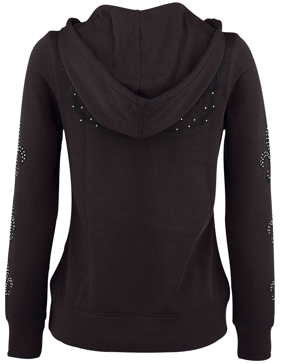 Sweat-shirt à capuche  de Rock Rebel by EMP - Never Regret - S à 3XL - pour Femme - bordeaux - Rock Rebel by EMP - View 2